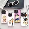 Custodia per telefono C-Charlie A-E L-Lola Per iPhone 17,16,15,14,13,12,11 Plus,Pro Max,XS,Custodia per telefono color argento
