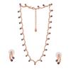 Estele Women's Necklace Set Rose Gold Plated with Austrian Crystals