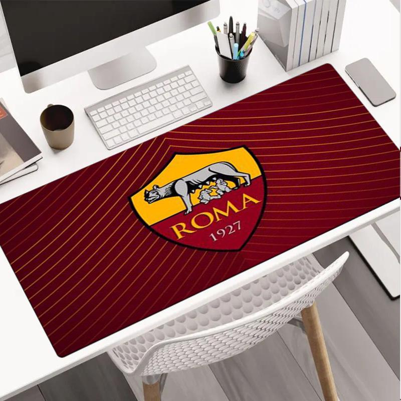 Tappetino per mouse Emblema Football Club Roma, Tappetino per mouse da gioco, Tappetino per tastiera, Decorazione per scrivania per computer portatile, Regalo per tifoso, Regalo di compleanno