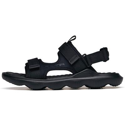 Lifestyle Series Leather Fabric Beach Sandals Men Sandals Black 112238505-1