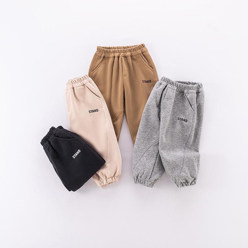 

Korean Style Kids Letter Sweatpants - Unisex Spring Long Pants 120cm