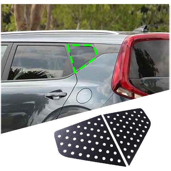 Aunginsy Rear Side Window Louver Trim Cover Compatible with Kia Soul 2019-2022 Car Rear Triangular Glass Window Honeycomb Panel Rear Window Air Vent