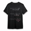 Men'S Classic T Shirt Positive Mind Vibes Live Typography Shirtblackcotton