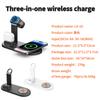 Portable 15W 3-in-1 Fast Wireless Charger Stand Holder OTP Protective Multiple Charging Station for Phone Earphone Smart Watch