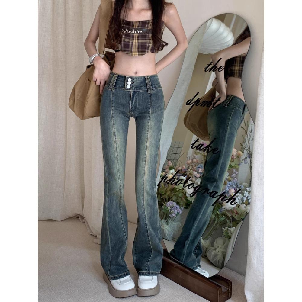 Stretch Skinny High-waisted Micro-flared Jeans Woman