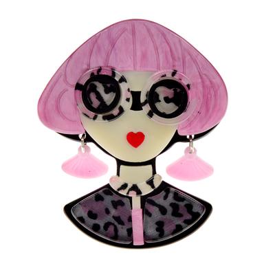 Lunettes de soleil en acrylique, broches modernes pour femmes, 4 couleurs disponibles, en Fiber d'acétate, à la mode, nouvelle collection