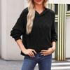 Women's Color Loose Strip Long Sleeve Casual Hoodie Top