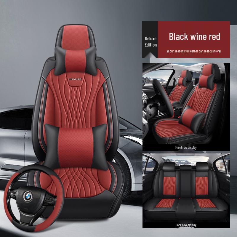 All-Season Full Leather Universal Car Seat Cover Cushion