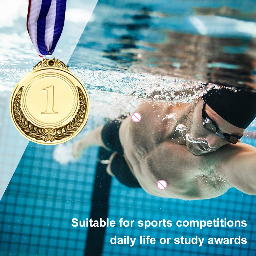 2inch Gold Silver Bronze Award Medal with Neck Ribbon Round 1st 2nd 3rd Prize Winners Reward Medals for Any Competition Souvenir