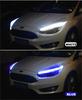 17.7"RGB LED Car Headlight Light Strip Decoration DRL Turn Signal Phone APP 2x