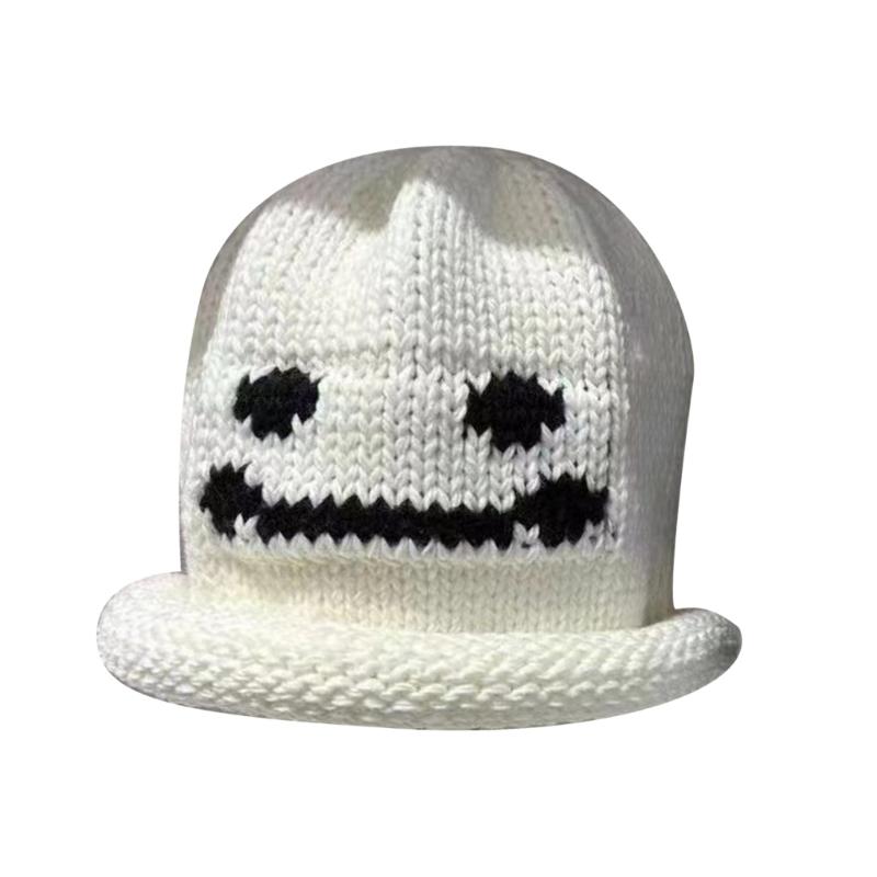 

Women Skull Hat for Teens Girls Boys Black White Photo Props Knitted Winter Hat Skull Costume Props Skull Cap