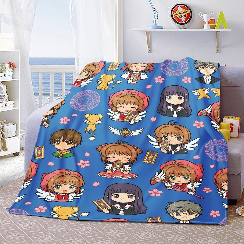 Cardcaptor Sakura Flannel Blanket Soft Warm Throw Lightweight Cozy Bed Sofa Blanket for Home Decor Comfortable Cover -QJY