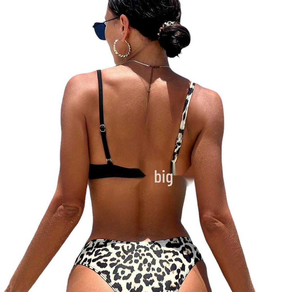 Women's Leopard Print Bikini - Stylish European and American Swimwear for a Sexy Beach Vacation