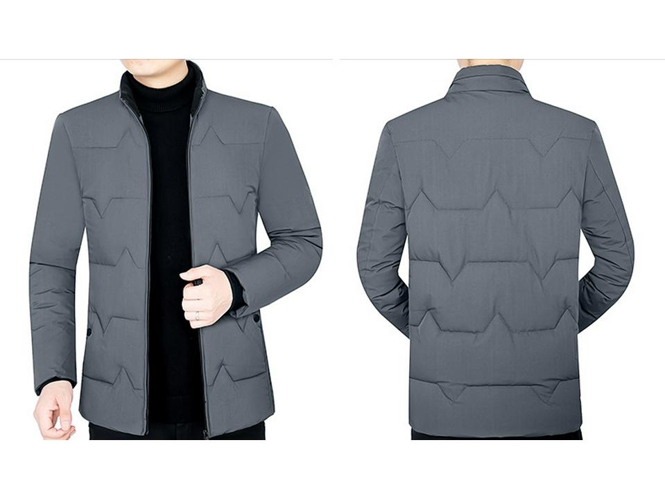 2025 Winter Heren High-End Gewatteerde Katoenen Jas: Dikke, warme buitenkleding voor vaders van middelbare leeftijd
