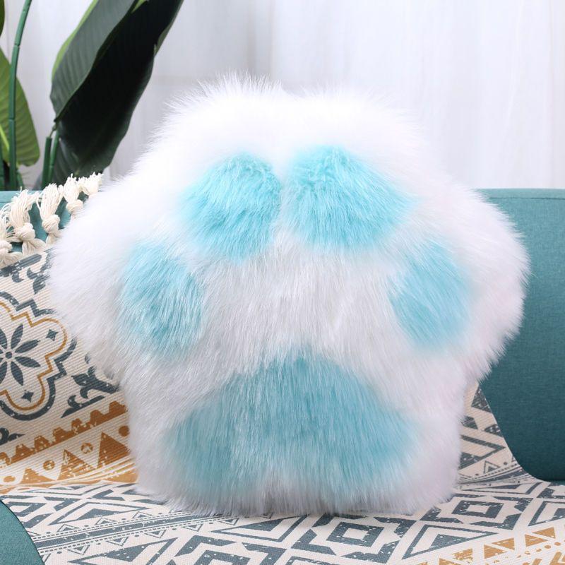

Nordic Cute Cat & Panda Paw Plush Throw Pillow Cover for Sofa, Bed, & Bay Window 50x50cm Single-Sided Plush Without Core