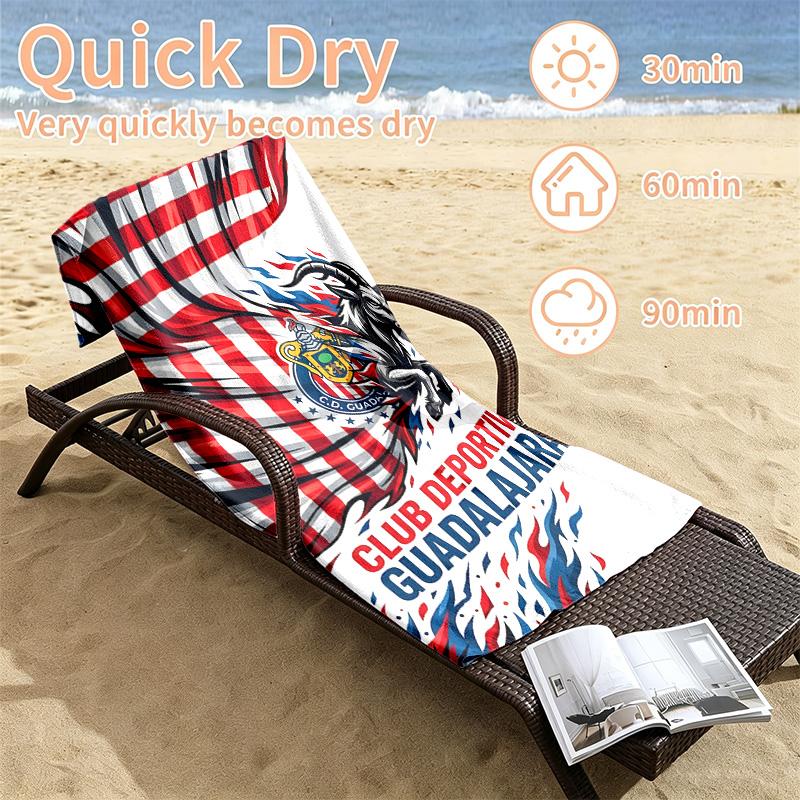 Deportivo guadalajara Beach towels also serve as bath towels summer essential a musthave for the outdoors the beach and the pool