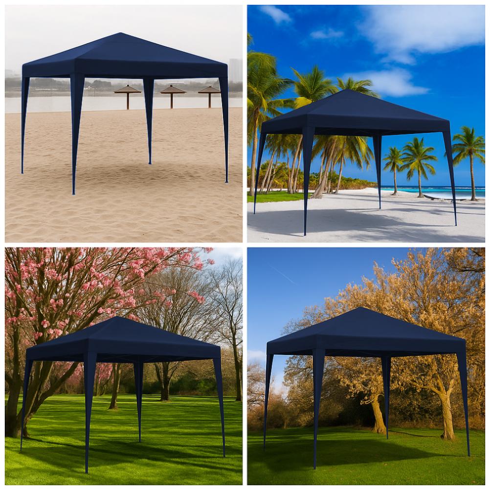 Garden pavilion, commercial tent, party gazebo, 4 side walls, windows, xxl