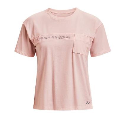 Solid Color Sports Fitness Training Loose Round Neck Quick-dry Short Sleeve T-Shirt Women Tops Pink 1365850-685