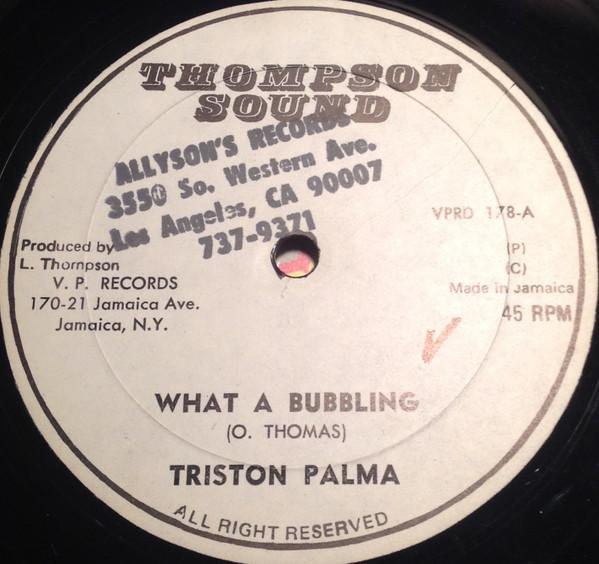 

12inch Record TRISTAN PALMER What A Bubbling Dance Dance VPRD178 Thompson Sound US Reggae Ska Dub Used