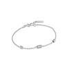 Smooth Twist Link Point 925 Silver Bracelet B038-01H