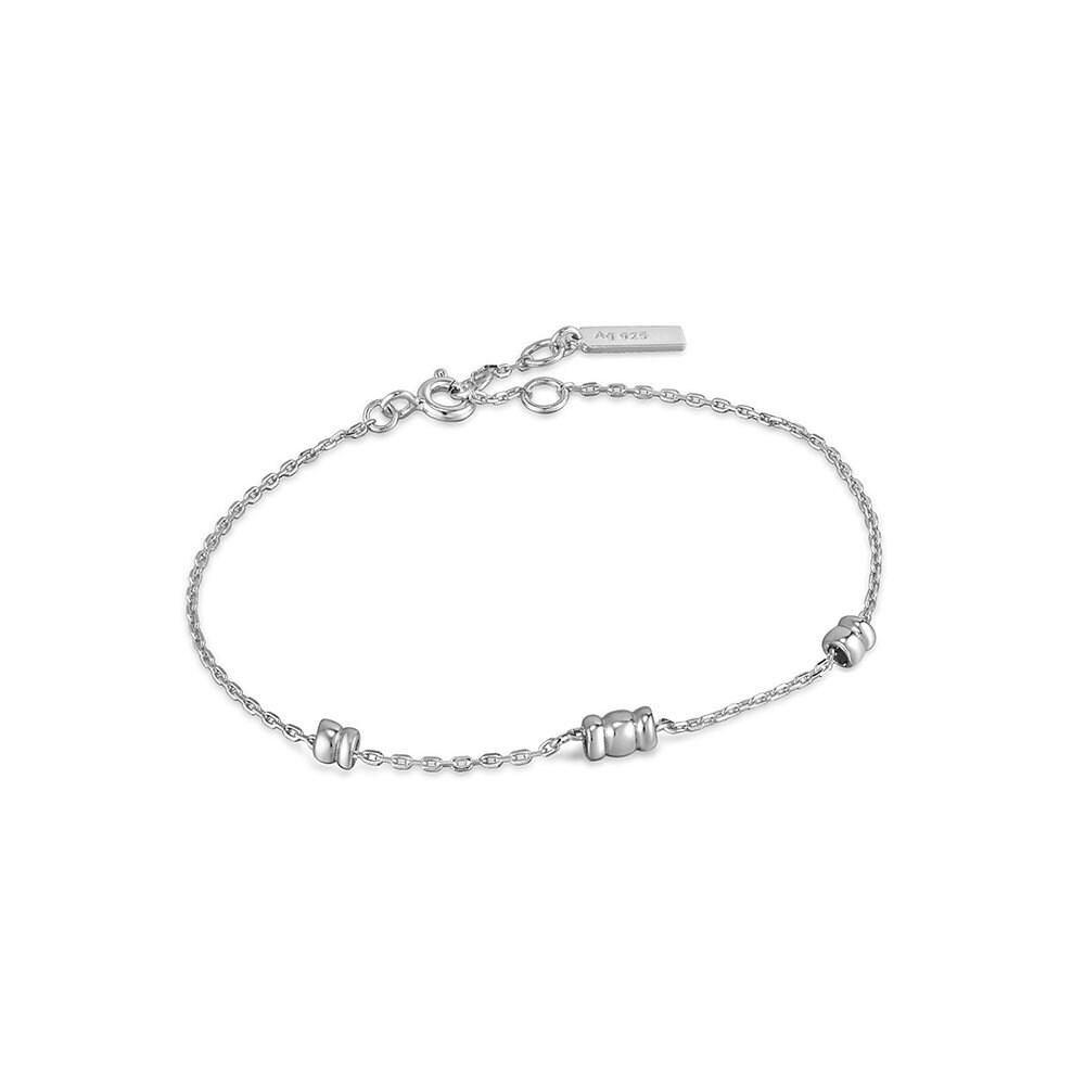 Smooth Twist Link Point 925 Silver Bracelet B038-01H