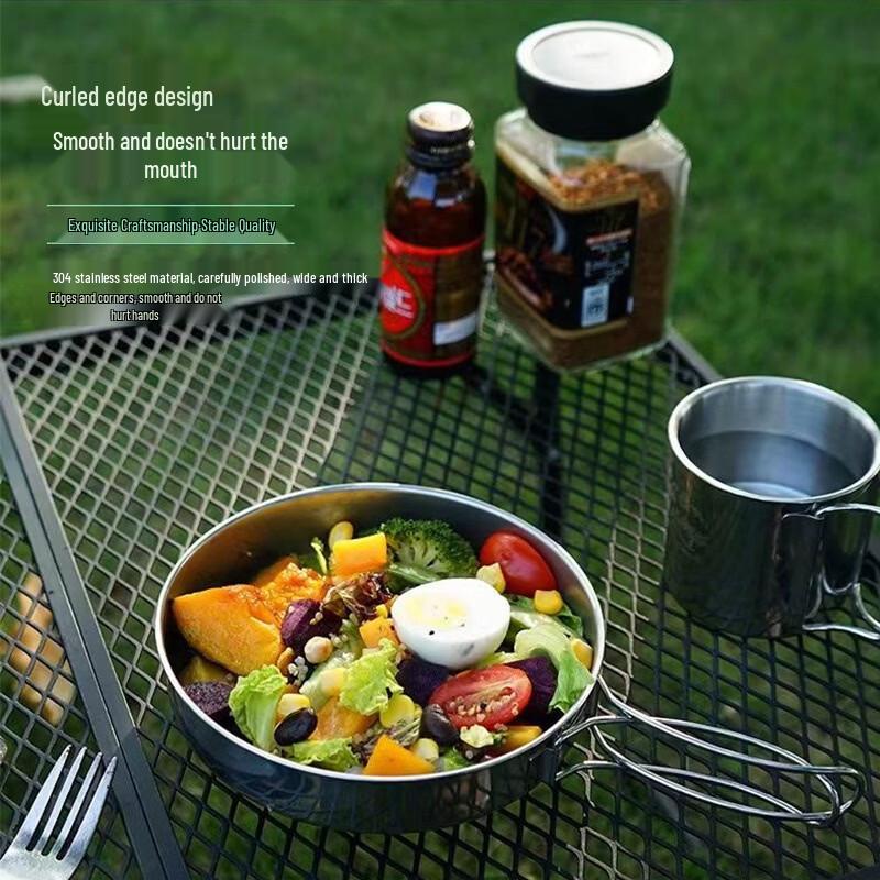 CMAOS 5-Piece Portable Stainless Steel Outdoor Cookware Set