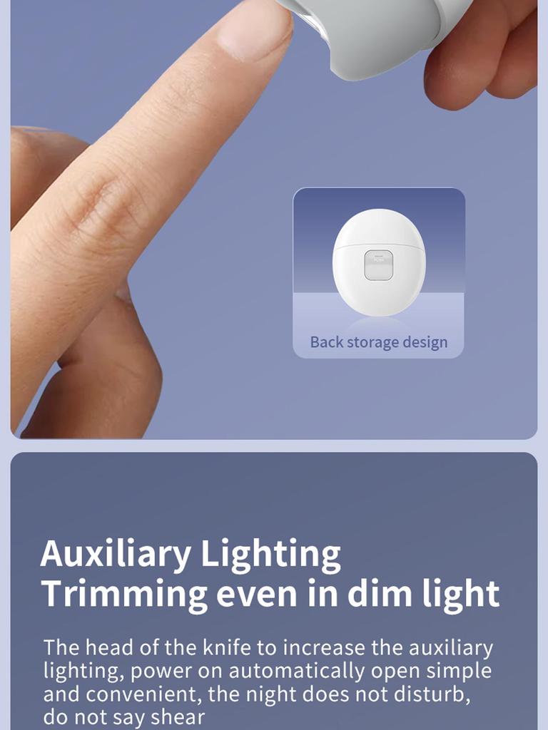 Automatic Electric Nail Clipper with Anti-Pinch and Nail File