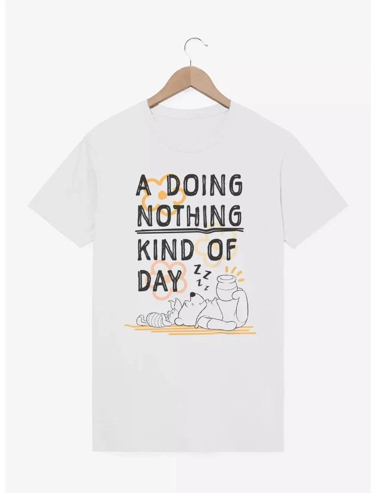 Winnie The Pooh A Doing Nothing Kind Of Day Tshirt White S