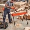 Saw Horses Twin Pack, Folding Work Bench Sawhorses with Height Adjustable Legs, 2x4 Bracket, Orange