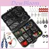 188 Piece Fishing Tackle Kit With Swivels Hooks For Saltwater Anglers