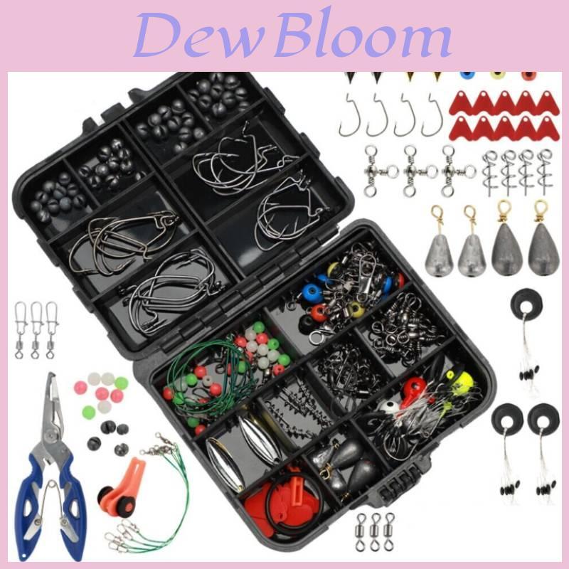 188 Piece Fishing Tackle Kit With Swivels Hooks For Saltwater Anglers