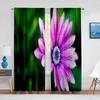 Lente Bloeiende Paarse Bloemen Transparante Voile Gordijnen voor Keuken Woonkamer Slaapkamer Decor Moderne Tule Gordijn Raambekleding