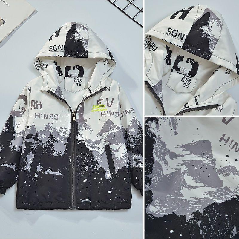 Children's Spring Boys Autumn Rushing Jacket Casual Light Round Neck Jacket