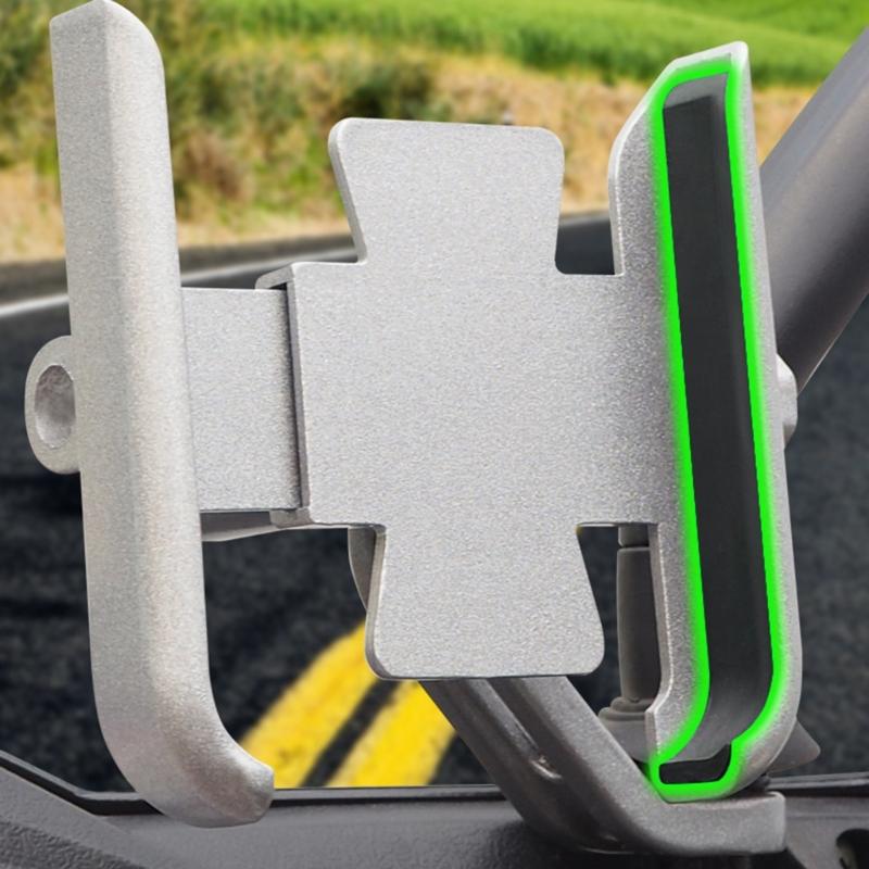 Aluminum Phone Holder With Secure Locking Mechanism 360 Adjustable Vibration Proof Designs Rack for Motorcycle Bike