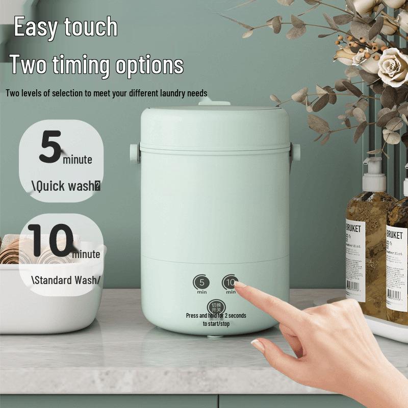 Compact Automatic Washer & Dryer for Socks and Underwear - Ideal for Dorms and Easy Cleaning