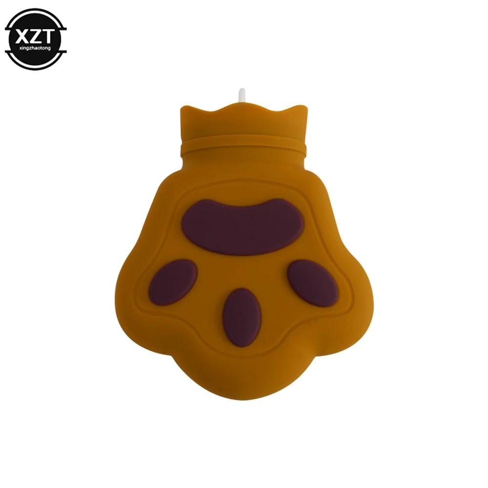 Милая силиконовая грелка в виде медвежьей лапы, мультяшная мини-грелка для рук для студентов, портативная креативная грелка для рук с подогревом в микроволновой печи коричневый