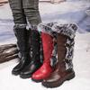 Women's Boots, Snow Boots, Women's Thick-soled High Boots, Leather Thick-heeled Cotton Shoes