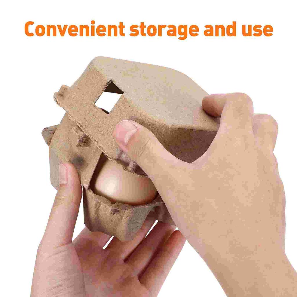 25 Pcs Native Egg Packaging Box Paper Pulp Tray Packing Carton Bulk Eggs Container Fridge Holder Mazing Cartons