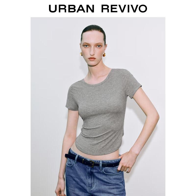 UR2025 Women s Slim Fit Backless Short Sleeve T-Shirt XL