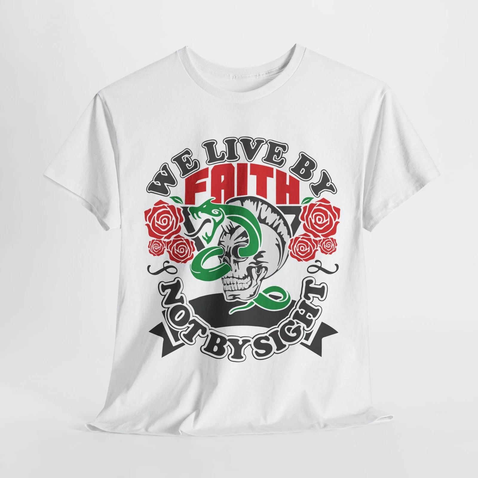 He Is Risen T-Shirt | Live By Faith Not By Sight Tee | Christian Savior Shirt M