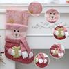 Decorative Pink Christmas Socks Santa Claus/Snowman/Elk Hanging Sock Pendant  Christmas