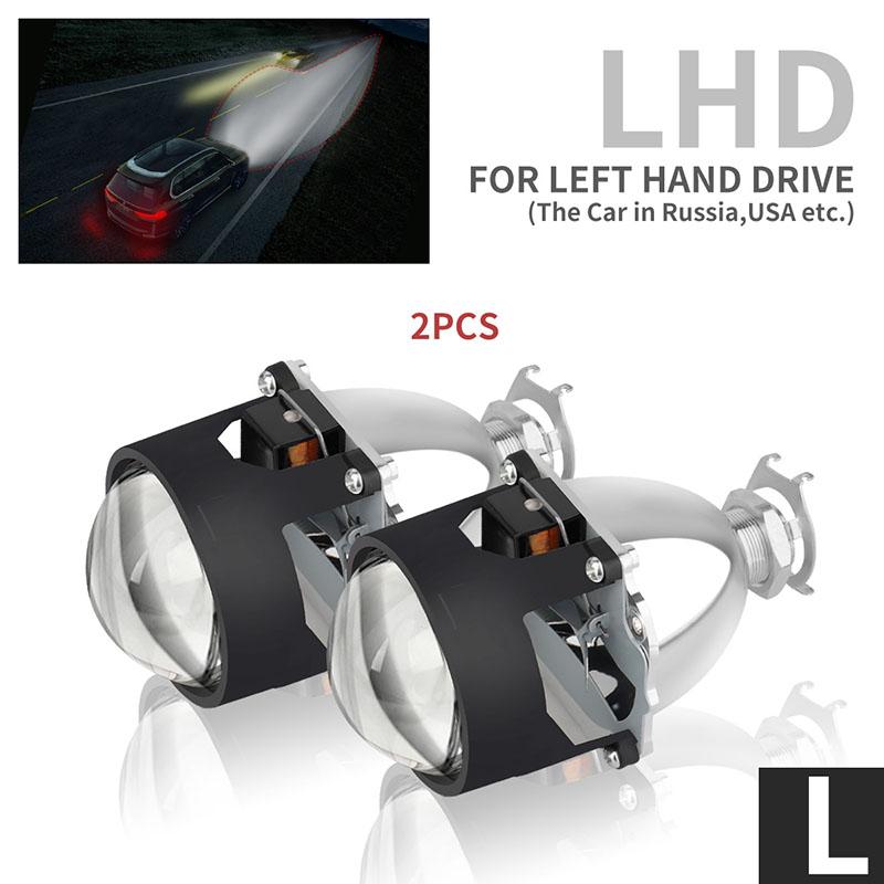 

2 шт. Мини биксеноновые проекторные линзы для фар 2,5 дюйма, ретрофит, подходят для H4 H7, автомобильная фара, маски для фар с функцией стробоскопа LHD