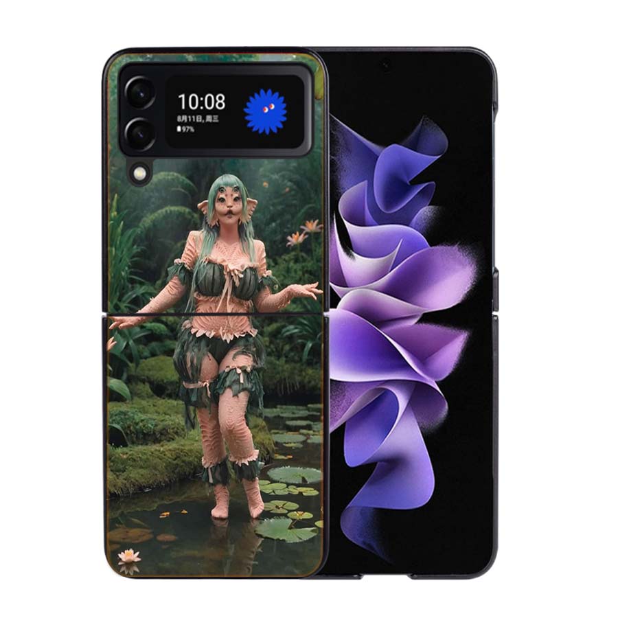 Melanie Martinez Phone Case For Samsung Z Flip 7 6 5G Galaxy Z Flip4 Z Flip5 Z Flip3 Coque Black Hard PC Shell Protective Cover