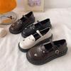 JK uniform flat soft girl versatile student niche Mary Jane single shoes cute kitten Japanese small leather shoes 2025