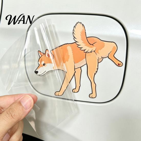 Wear-resistant Car Decal Dog Peeing Stickers Cute Animal Sticker Waterproof PVC Durable for Cars Trucks Windows Walls Laptops No Residue
