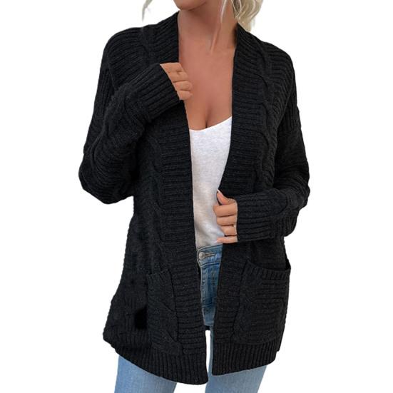 ladies black long cardigan
