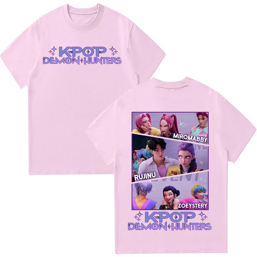 Kpop Chasseurs de Démons BABY HUNTRIX T-shirts Saja Été Haut à Manches Courtes Vêtements Femme Homme Coton Unisexe T-shirts Graphiques Mode