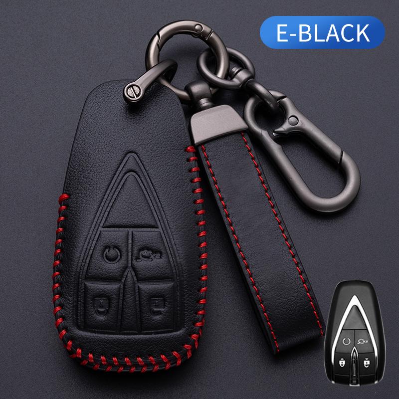 Leather Shell Fob For Changan Unit Unik Cs35Plus Cs55 Plus Cs75 Plus Oshan X7 X5 Car Key Case Cover Car Accessories For Changan