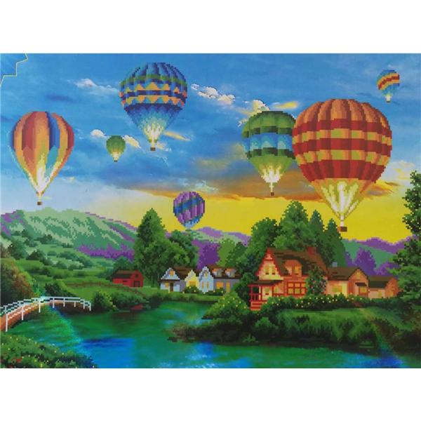 Full Square 5d Diamond Painting Air Balloon DIY Diamond Embroidery Landscape Mosaic Needlework Home Decor