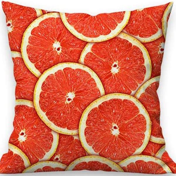 New Nordic Linen Pillowcase Summer Fruit Print Pillowcase Sofa Cushion Cover Home Furnishing
